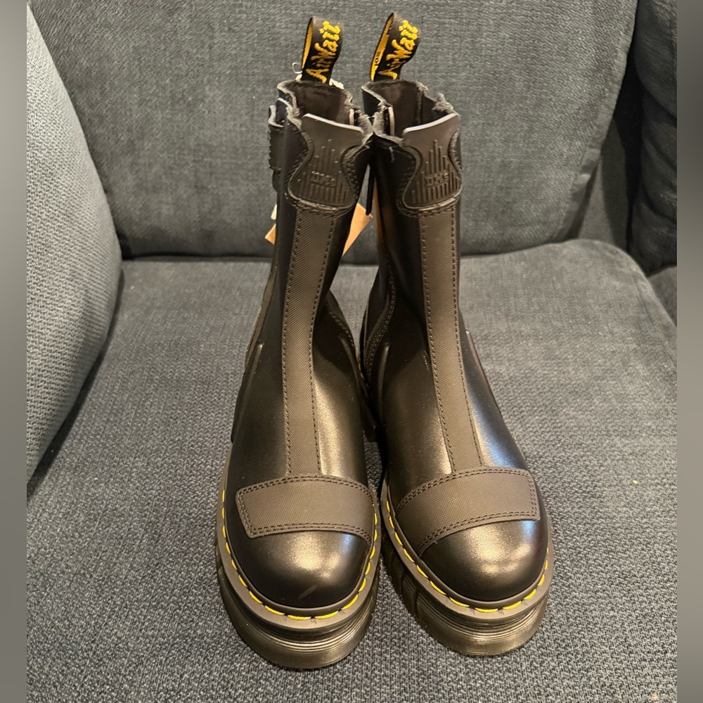Dr. Martens‎ AUDRICK ALTERNATIVE LEATHER CHELSEA HI PLATFORM BOOTS - Picture 2 of 6